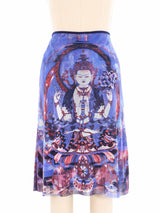 Vivienne Tam Buddha Printed Mesh Skirt Bottom arcadeshops.com