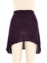 Helmut Lang Eggplant Mesh High Low Skirt Bottom arcadeshops.com