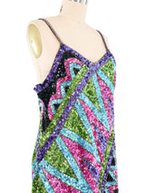 Silk Sequin Slip Dress Dress arcadeshops.com
