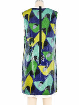 Lanvin Sequin Shoe Print Shift Dress Dress arcadeshops.com