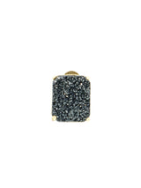 Black Druzy Stone Earrings Jewelry arcadeshops.com