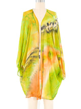 Tie Dye Chiffon Kimono Jacket arcadeshops.com
