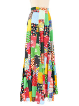 1970's Patchwork Maxi Skirt Skirt arcadeshops.com