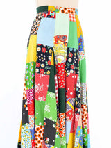 1970's Patchwork Maxi Skirt Skirt arcadeshops.com