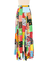 1970's Patchwork Maxi Skirt Skirt arcadeshops.com