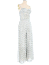 Beaded Lace Pants And Bustier Ensemble Suit arcadeshops.com