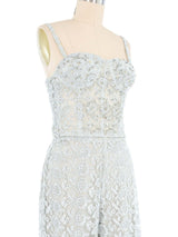 Beaded Lace Pants And Bustier Ensemble Suit arcadeshops.com