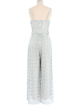 Beaded Lace Pants And Bustier Ensemble Suit arcadeshops.com