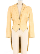 Norma Kamali Leather Tuxedo Jacket Jacket arcadeshops.com