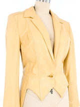 Norma Kamali Leather Tuxedo Jacket Jacket arcadeshops.com