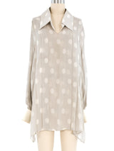 Gianfranco Ferre Silk Polka Dot Tunic Top arcadeshops.com