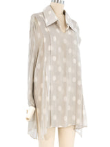 Gianfranco Ferre Silk Polka Dot Tunic Top arcadeshops.com
