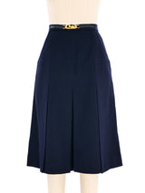 1970s Celine Box Pleated Skirt Bottom arcadeshops.com