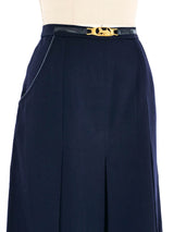 1970s Celine Box Pleated Skirt Bottom arcadeshops.com