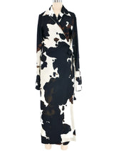 Dries Van Noten Cow Print Wrap Dress Dress arcadeshops.com
