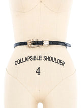 Barry Kieselstein Cord Skinny Black Alligator Belt Accessory arcadeshops.com