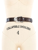Barry Kieselstein Cord Crocodile Moon Buckle Belt Accessory arcadeshops.com