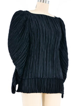 Mary McFadden Pleated Balloon Sleeve Top Top arcadeshops.com