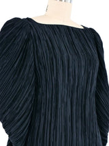 Mary McFadden Pleated Balloon Sleeve Top Top arcadeshops.com