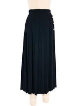 Sonia Rykiel Pleated Black Midi Skirt Bottom arcadeshops.com