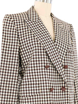 Escada Cropped Gingham Plaid Jacket Jacket arcadeshops.com