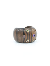 Stone Studded Wood Cuff Jewelry arcadeshops.com