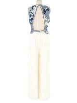 Tadashi Tapestry Vest Jumpsuit Suit arcadeshops.com