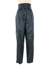1980s Leather Paperbag Pants Bottom arcadeshops.com