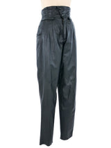 1980s Leather Paperbag Pants Bottom arcadeshops.com