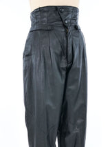 1980s Leather Paperbag Pants Bottom arcadeshops.com