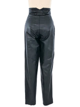 1980s Leather Paperbag Pants Bottom arcadeshops.com