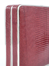 Hunting Season Maroon Lizard Skin Box Clutch Accessory arcadeshops.com