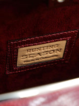 Hunting Season Maroon Lizard Skin Box Clutch Accessory arcadeshops.com