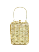 Gold Metallic Basket Bag Accessory arcadeshops.com
