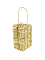 Gold Metallic Basket Bag Accessory arcadeshops.com