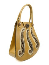 1960s Mahler Wood Scroll Tear Drop Bag Accessory arcadeshops.com
