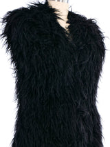 Paco Rabanne Faux Fur Shag Vest Jacket arcadeshops.com