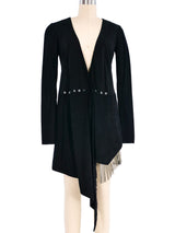 Anthony Vaccarello Metal Fringe Suede Dress Dress arcadeshops.com