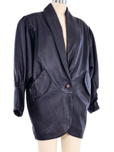 1980s Leather Blazer Jacket arcadeshops.com