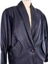 1980s Leather Blazer Jacket arcadeshops.com