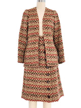 1980s Lanvin Woven Skirt Ensemble Suit arcadeshops.com