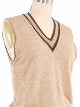 Gucci Tan Sweater Vest Jacket arcadeshops.com