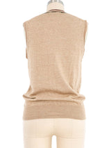 Gucci Tan Sweater Vest Jacket arcadeshops.com