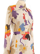 Floral Lurex Three Piece Ensemble Suit arcadeshops.com