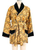 Metallic Brocade Velvet Smoking Jacket Jacket arcadeshops.com