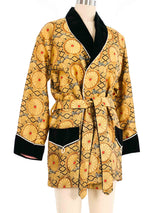 Metallic Brocade Velvet Smoking Jacket Jacket arcadeshops.com