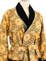 Metallic Brocade Velvet Smoking Jacket Jacket arcadeshops.com