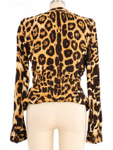 Gianfranco Ferre Velour Leopard Printed Jacket Jacket arcadeshops.com