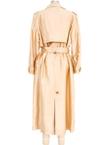 Escada Silk Champagne Trench Coat Jacket arcadeshops.com