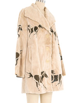 Zuki Horse Motif Shearling Jacket Jacket arcadeshops.com